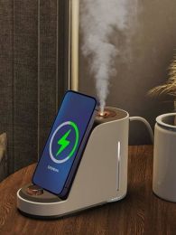 Simple Mobile Phone USB Charged Wireless Nano Mist Humidification 10W Magnetic Phone Holder Fast Charge Intelligent Humidifier