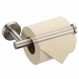 Toilet Paper Holder Wall Mount Bathroom Toilet Paper Roll Holder Tissue Holder (Color: Brushed Nickel)